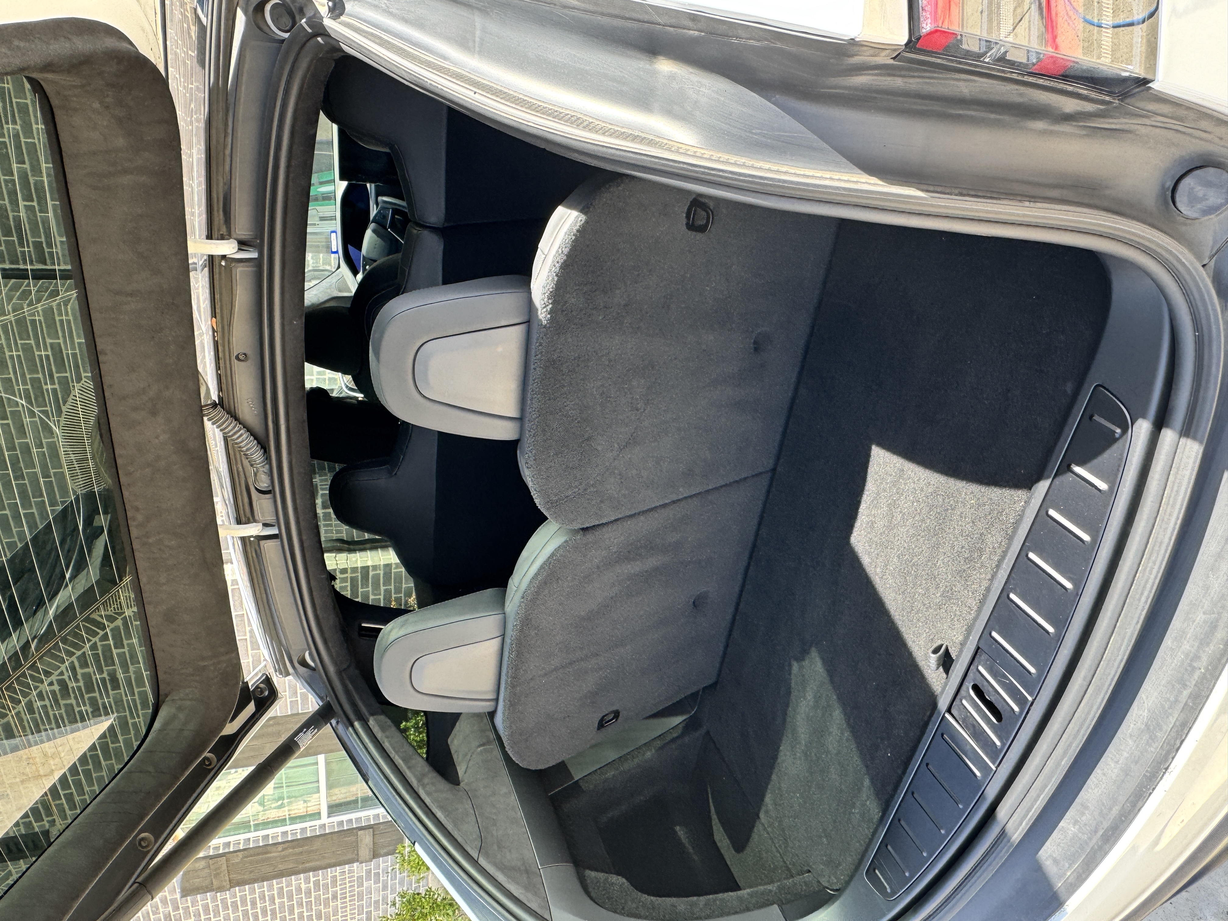 Tesla interior detailing result — clean dashboard and seats — CK Mobile Detailing Frisco TX